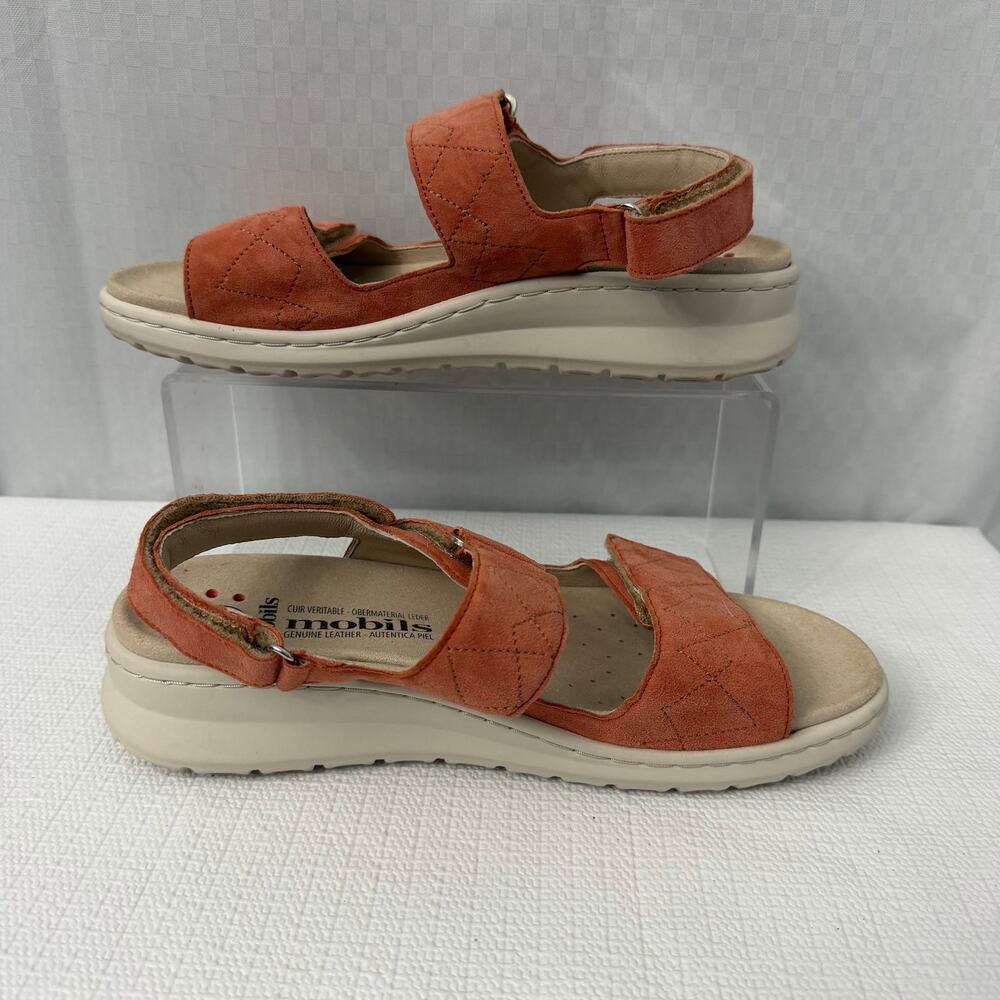 Mobils Mephisto Sandals Womens Size 9 Britany Terracotta Wedge Comfort 39 - Picture 9 of 10